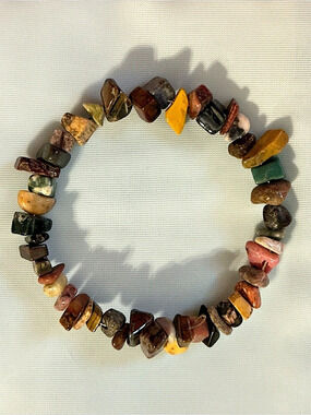Multicolor Gem Stone Stretch Bracelet